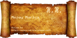 Mezey Marica névjegykártya
